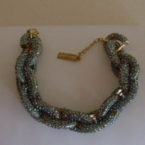 BaubleBar Blue Rhinestone Link Chain Bracelet NEW! - Picture 12 of 15